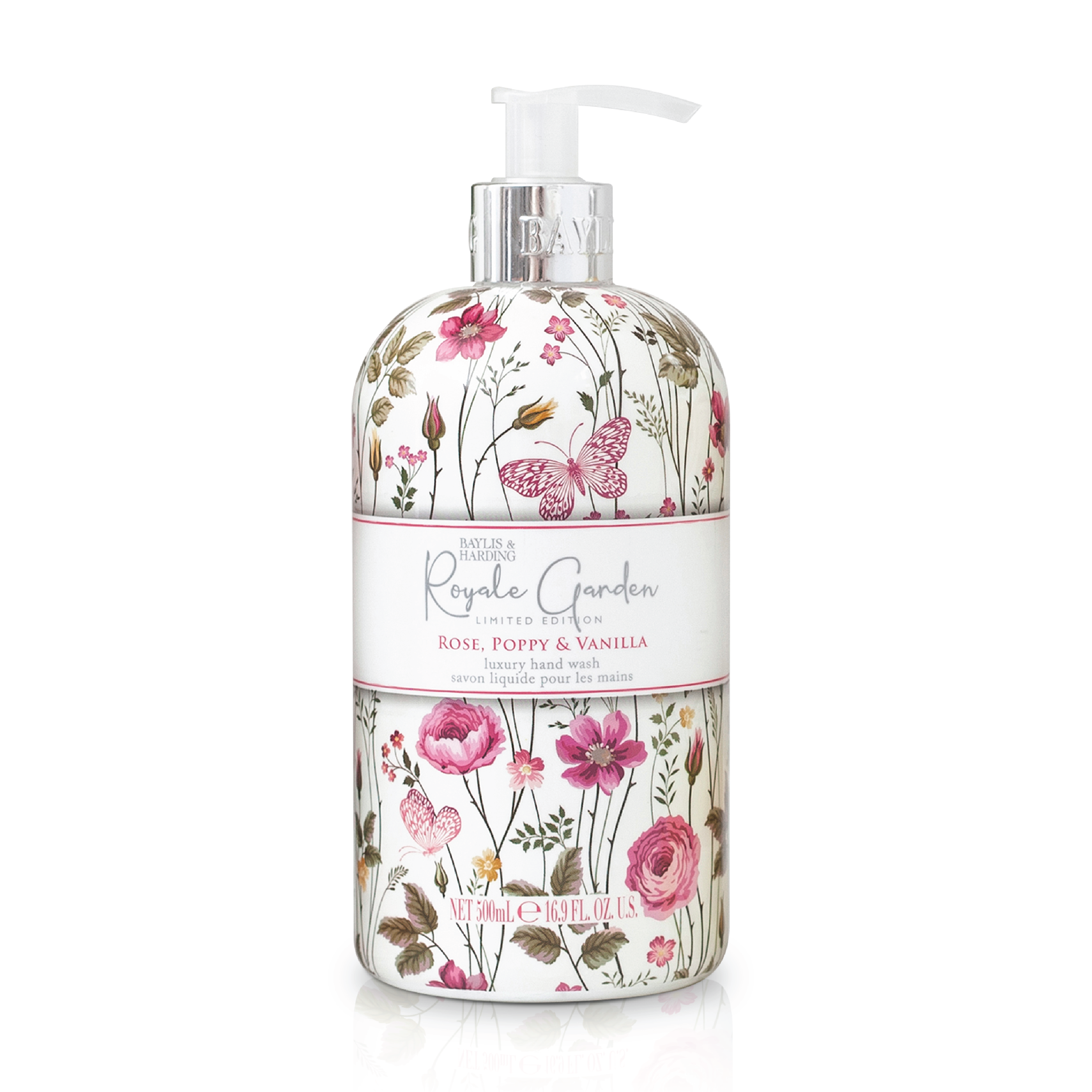 Baylis & Harding Royal Garden Rose, Poppy & Vanilla Hand Wash, 500 ml