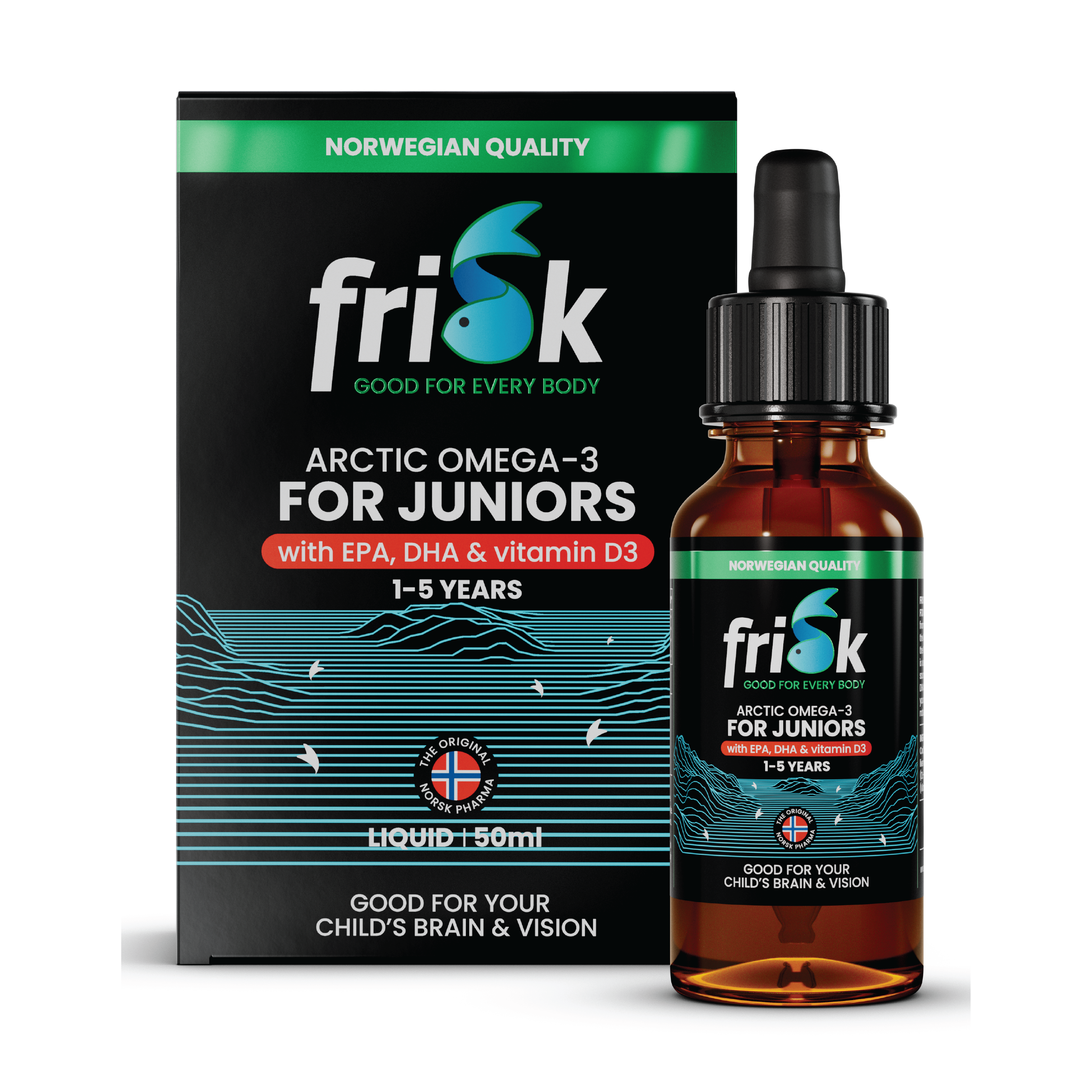 Frisk Arctic Omega-3 Dråper Junior, 50 ml