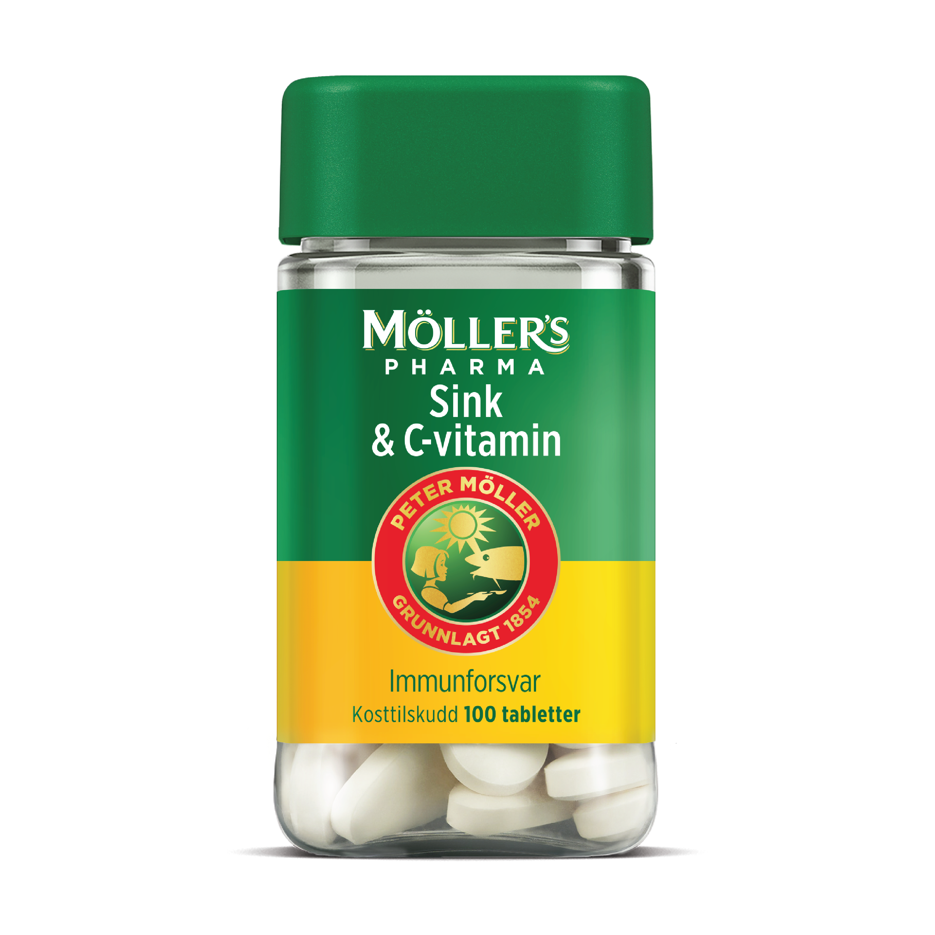 Möller's Pharma Sink & C-vitamin tabletter, 100 stk.