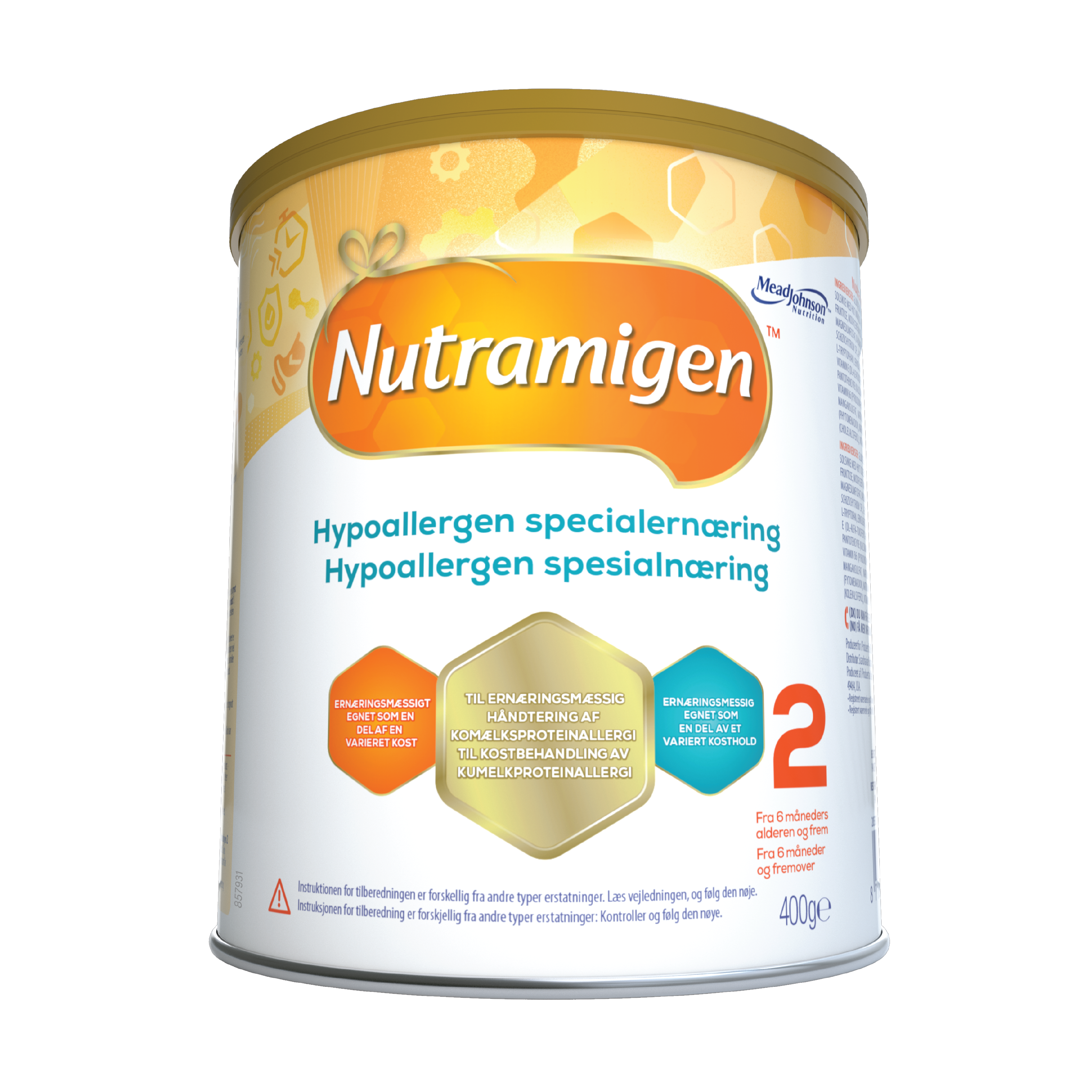 Nutramigen 2 hypoallergen spesialnæring (morsmelkerstatning), 6mnd+, 400 gram