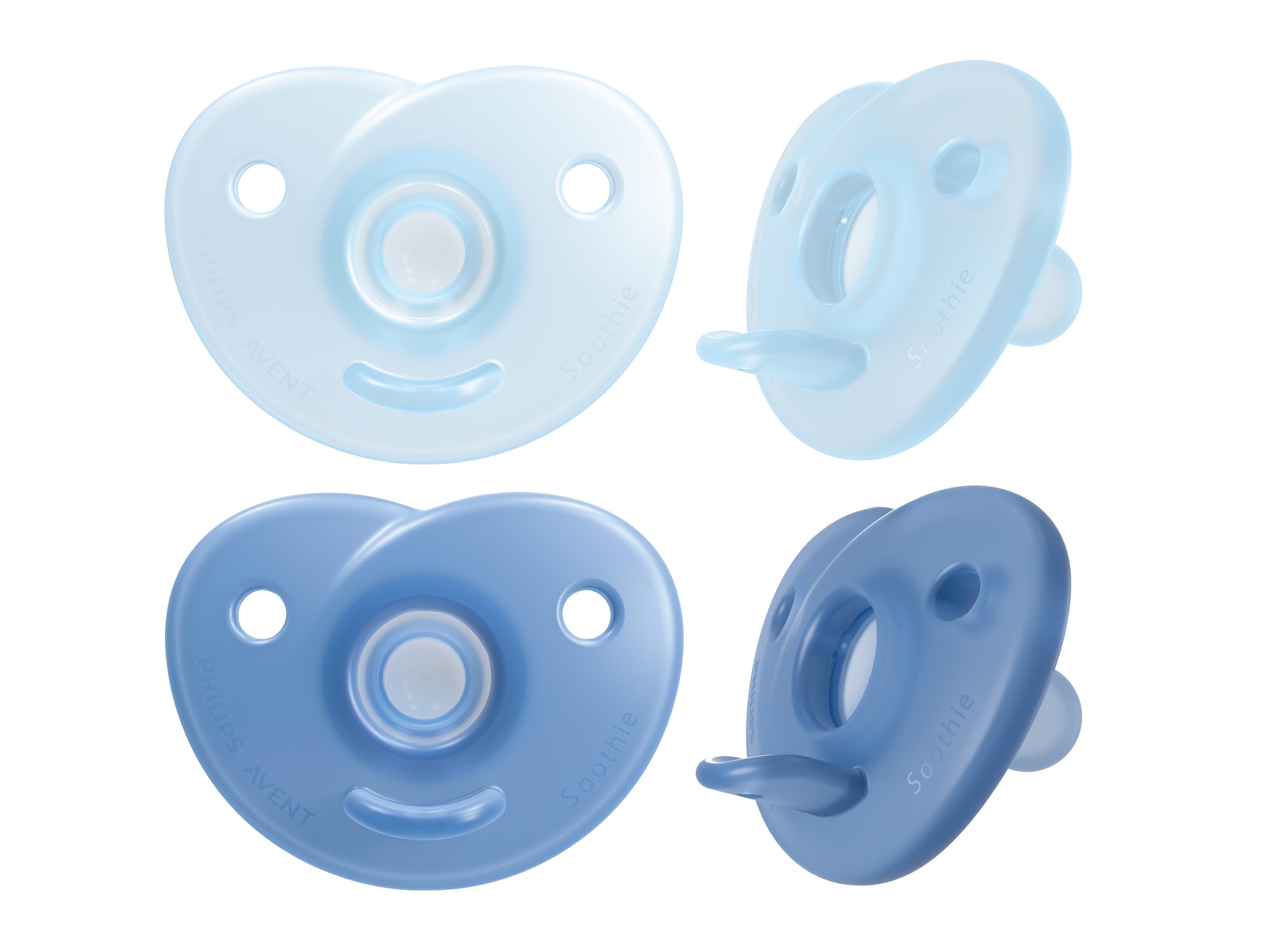 Philips Avent Soothie Heart Smokker, 0–6 mnd., blå, 2 stk.