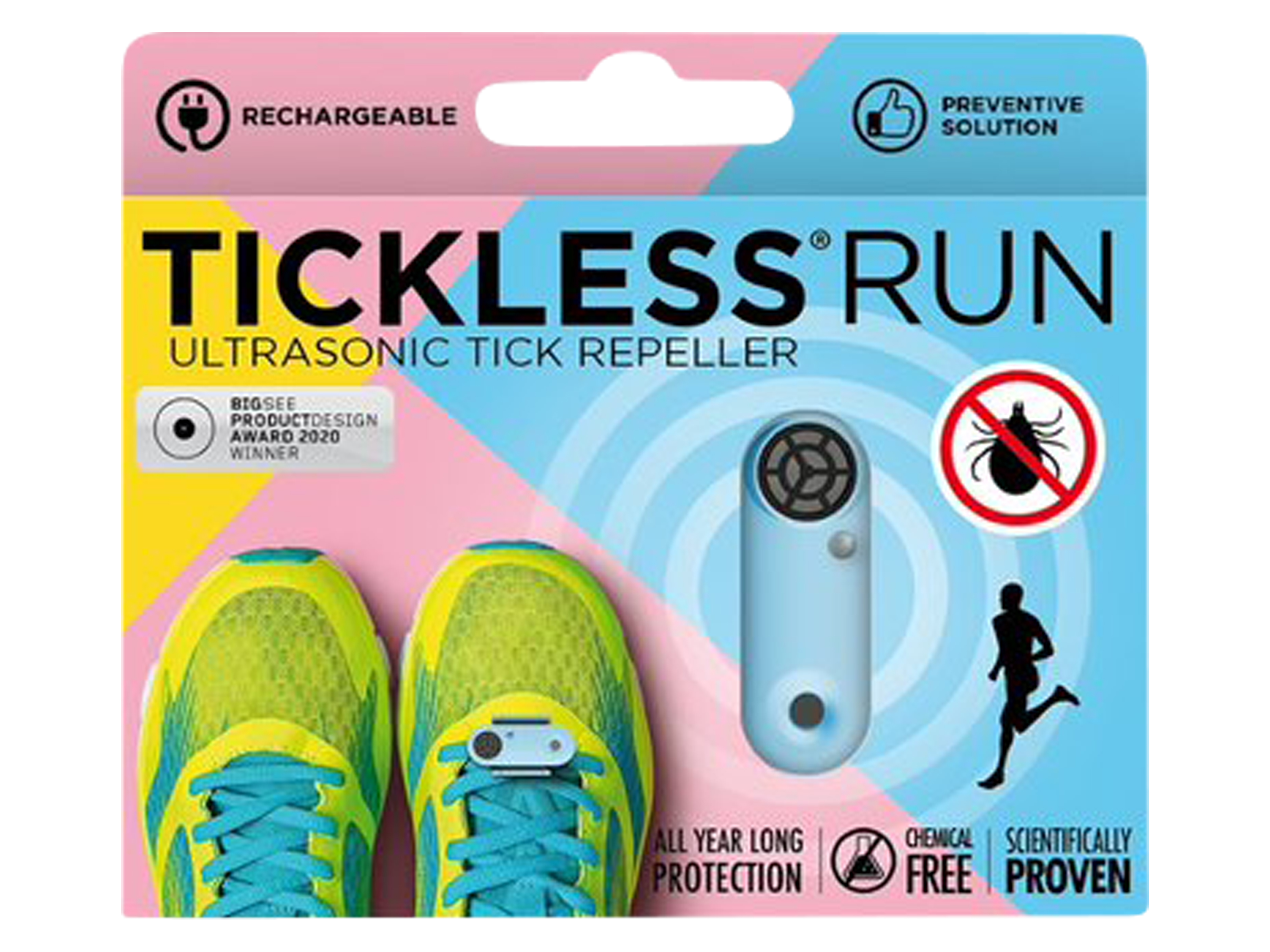 Tickless Run Oppladbar Elektronisk Flåttjager, blå, 1 stk.